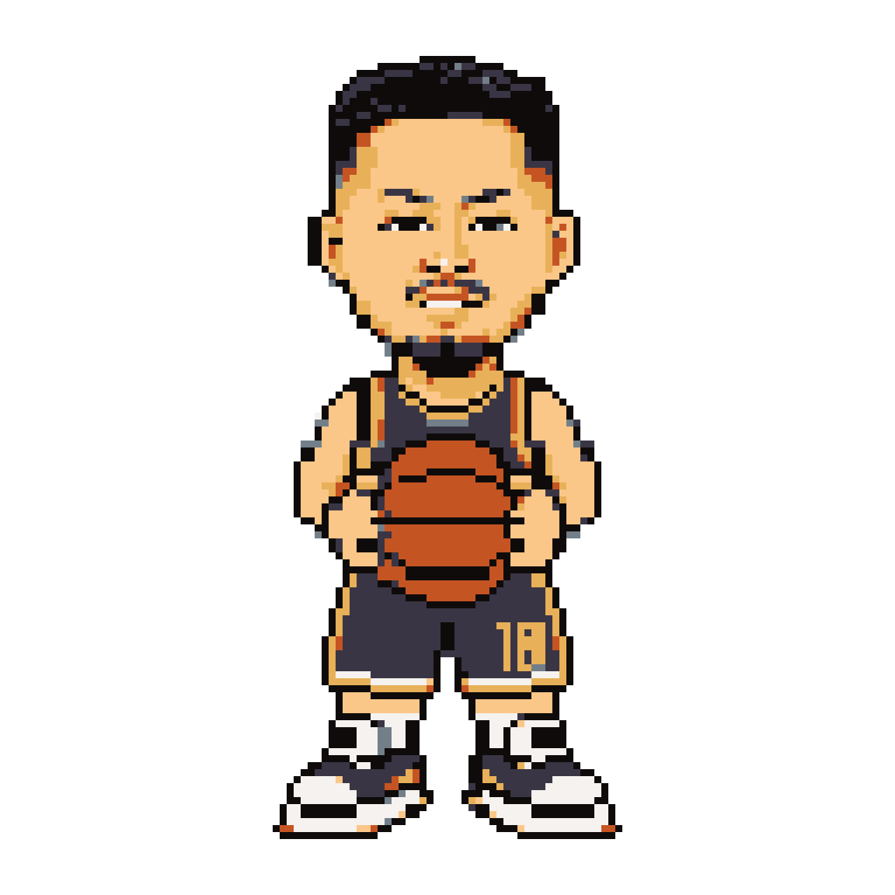 鵤 誠司の特徴を表現したB.MANIA制作のドットアバター